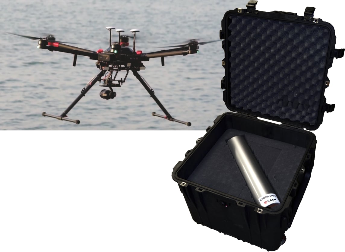 compact radionuclides identification system , a drone mountable probe for UAV system or UGV system